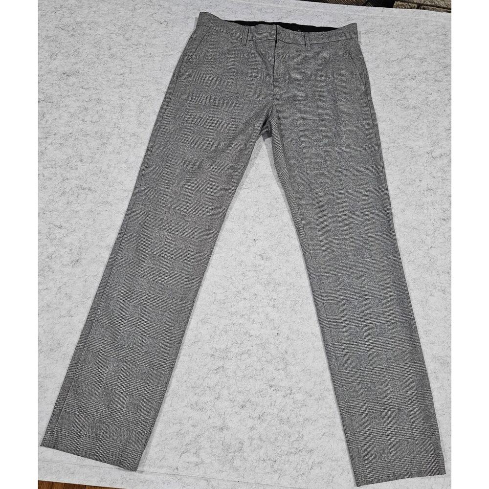 Vince, Slim Fit, Plaid, Griffith, Pants, Stretch Fabric, Grey, Mens Sz 31, New